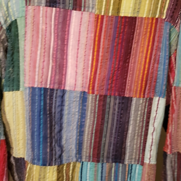 AGAN TRADERS madras patch colorful top - Picture 4 of 11